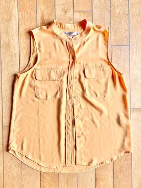 Simons Contemporaine Peach Sleeveless Button‑Up Blouse Size Medium